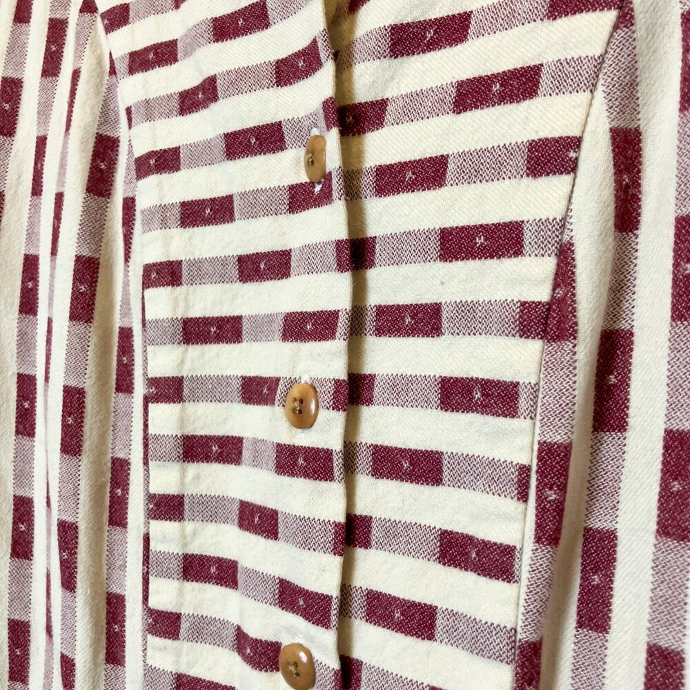 Ilana Kohn Rose Midi Dress Dobby Dot Sz. 2 (S) Red and White Geometric Print - Picture 6 of 9